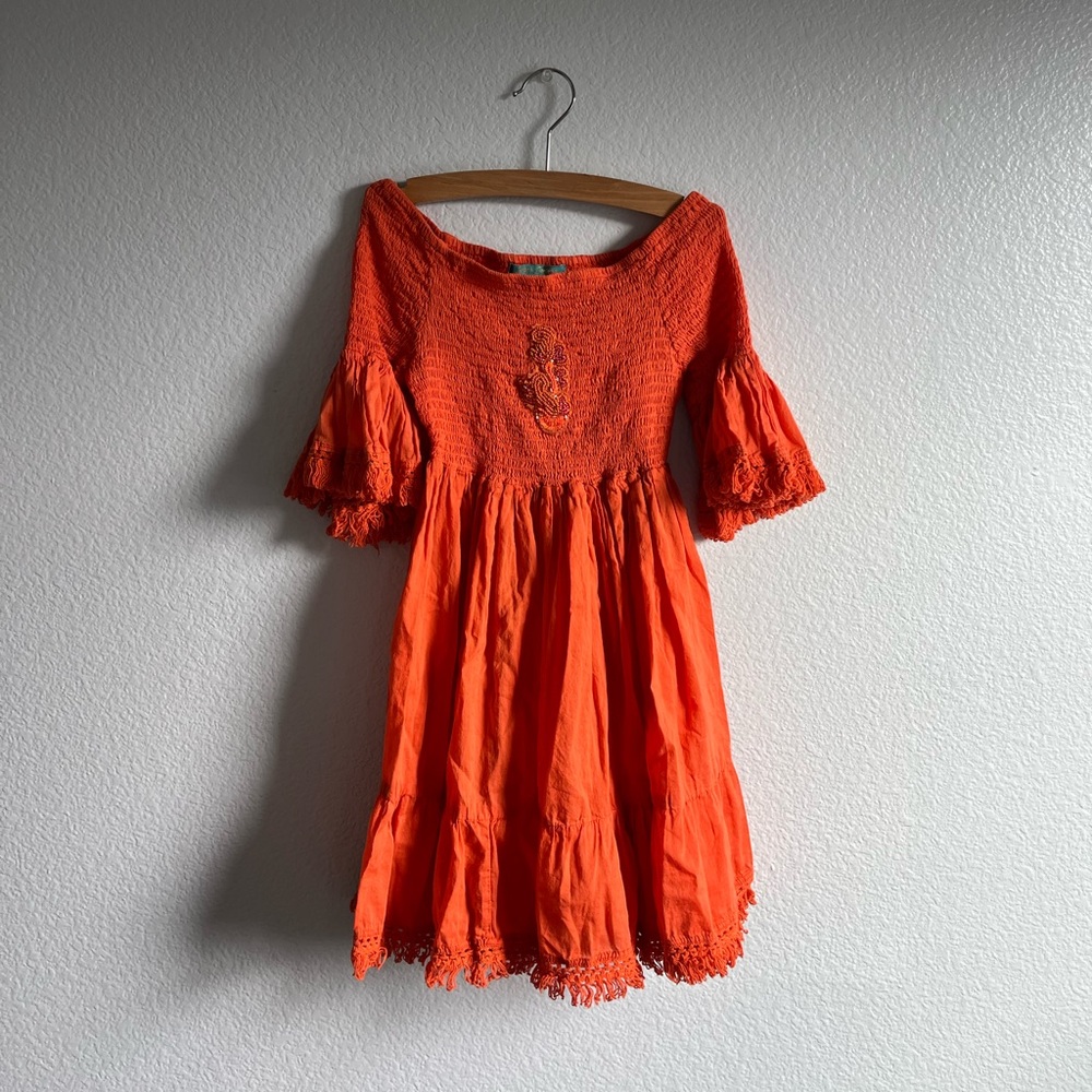 Orange Kids Dress - Picture 2 of 3